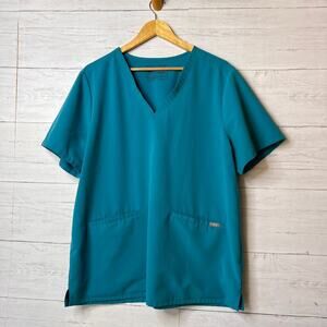 Figs Top Womens Size XXL Pacific Blue Teal Technical Collection Casma Scrub